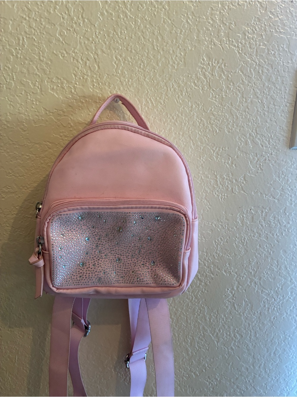 art class Pink Mini Backpack with Sparkle Front Pocket